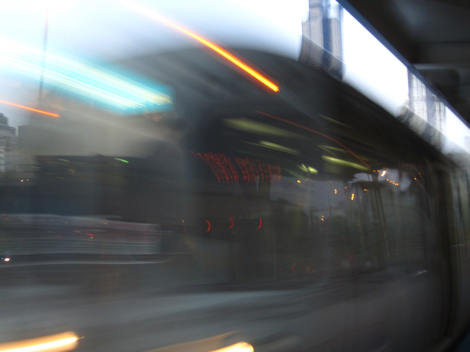 blurry picture of a train