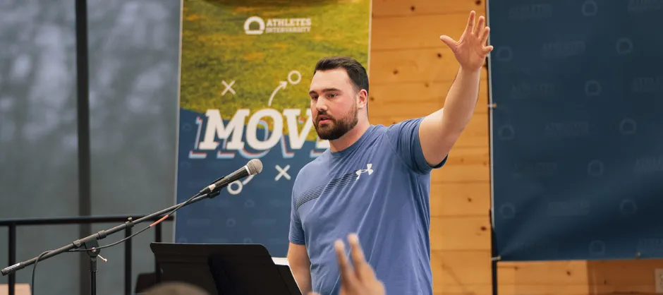 Athlete speaker talking