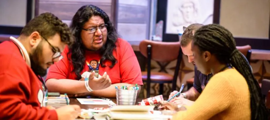 group at a table