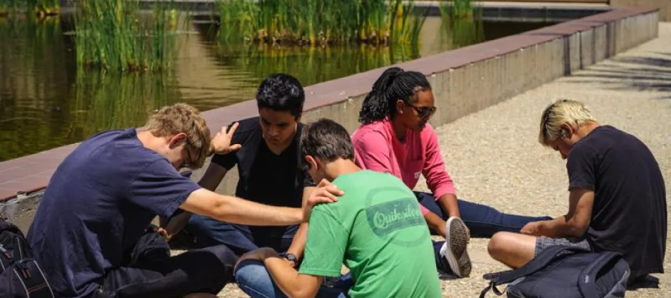 small group praying