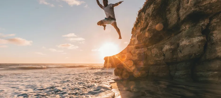joyful leap