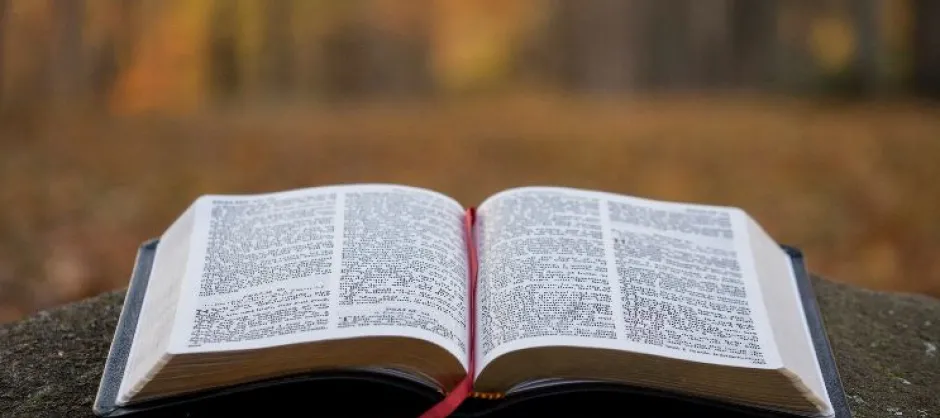 Bible open on the floor