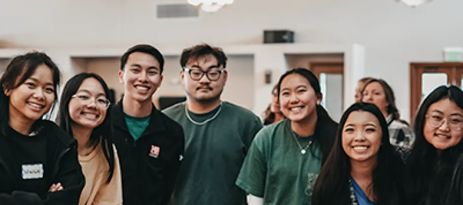 A group of students