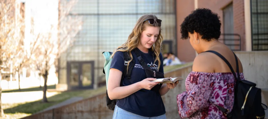 woman reading Bible