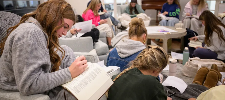 Group of girls reading their bibles