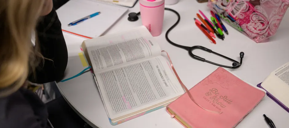 Bible and journaling materials