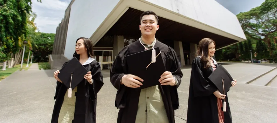 Graduates with caps