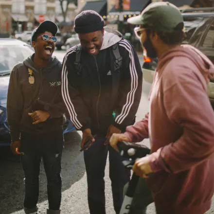 laughing